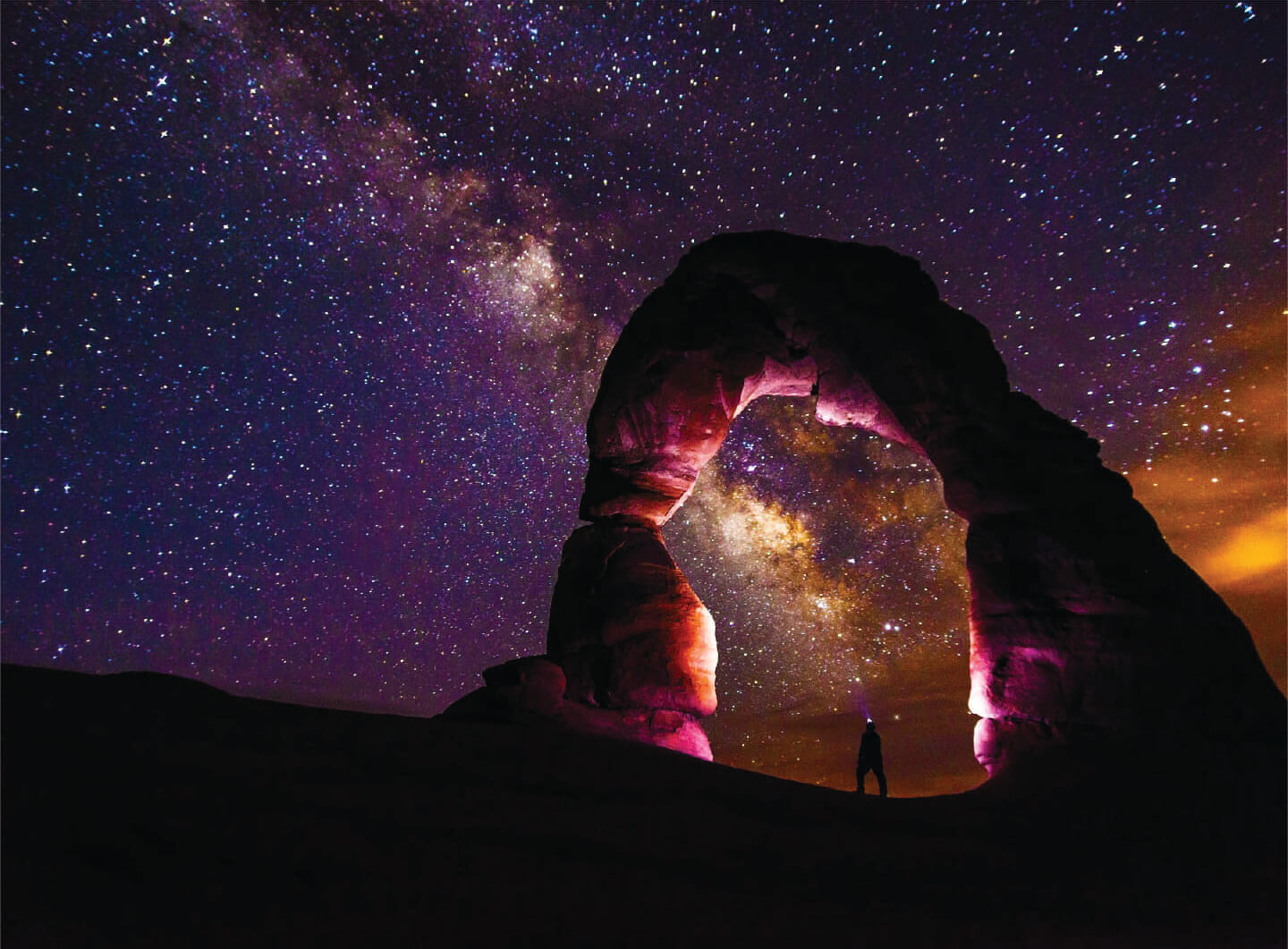 photo of man looking at stars